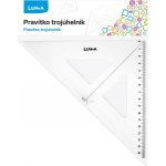 LUMA trading s.r.o. pravítko trojúhelník s ryskou, transparentní 662035 – Zboží Živě