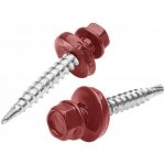 Šroub samořezný pozink. 4,8x19mm rudá RAL 3011 – Hledejceny.cz