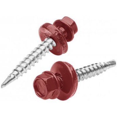 Šroub samořezný pozink. 4,8x19mm rudá RAL 3011 – Hledejceny.cz