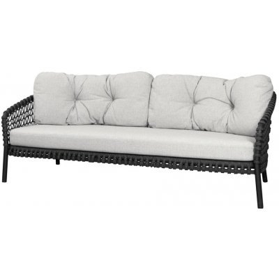 Cane-line Ocean Large 202x90x73 cm hliník výplet lanko Soft Rope dark grey bez polstrů – Hledejceny.cz