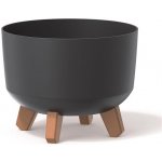 PROSPERPLAST Květináč GRACIA STANDART 20 x 20 x 17.4cm antracit – Zboží Mobilmania