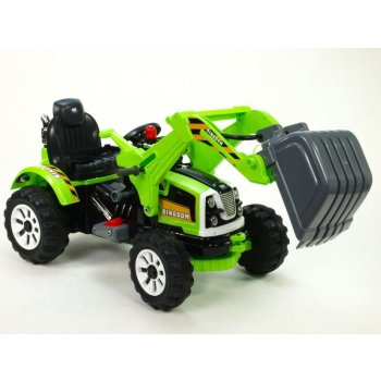 Daimex elektrický traktor Kingdom s výkopovou lžící zelená
