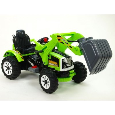 Daimex elektrický traktor Kingdom s výkopovou lžící zelená
