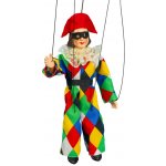 Mašek umělecká výroba Loutka sádrová Harlekýn 20 cm – Zboží Dáma