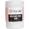 Příze YarnArt Příze Macrame Cord 751, 3 mm - bílá