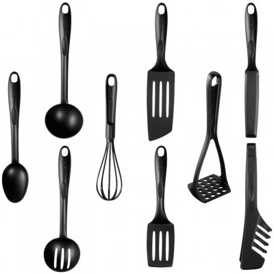 Sada kuchyňského náčiní Tefal Bienvenue 9 ks K001S925 Černá – Zboží Dáma Sada kuchyňského náčiní Tefal Bienvenue 9 ks K001S925 Černá – Zboží Dáma