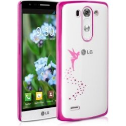 Pouzdro a kryt na mobilní telefon Pouzdro kwmobile Průhledné s designem víla LG G3 S růžové