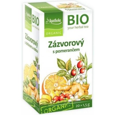 Apotheke BIO Čaj Zázvorový s pomerančem 20 x 1,5g – Hledejceny.cz