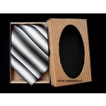 Soonrich kravata pruhovaná černošedá kor072 – Hledejceny.cz