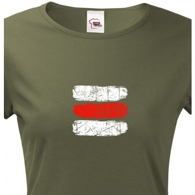 Canvas Dámské tričko Turistická značka červená Military 69