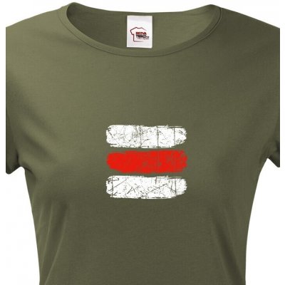 Canvas Dámské tričko Turistická značka červená Military 69 – Hledejceny.cz