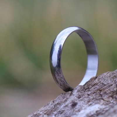Prima nerez lesk kovaný snubní prsten z nerezové oceli V5160 – Zboží Mobilmania