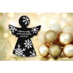 Bauer Decor Akrylátová vánoční ozdoba ANDÍLEK BLACK pro babičku – Hledejceny.cz