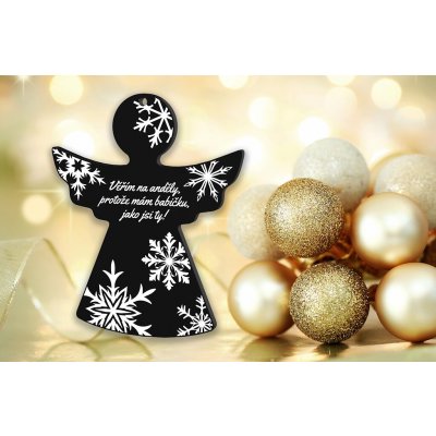 Bauer Decor Akrylátová vánoční ozdoba ANDÍLEK BLACK pro babičku – Hledejceny.cz
