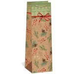 Argus Vánoční dárková taška NATUR na víno - 11 x 36 cm - 0834-0097 – Zboží Dáma