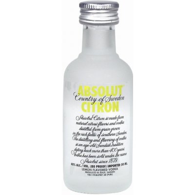 Absolut Citron 40 % 0,05 l (holá láhev) – Zboží Dáma