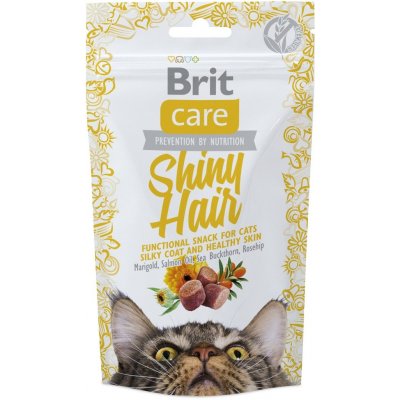 Brit Care Cat Snack Shiny Hair losos 50 g – Zboží Mobilmania