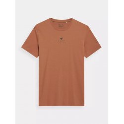 4F pánské bavlněné tričko brown