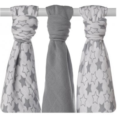 Kikko Bambusové pleny XKKO BMB 70 x 70 Little Stars Silver MIX 3 ks – Zbozi.Blesk.cz