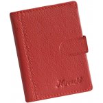 Mercucio elegantní kožená dokladovka se zapínáním červená – Zboží Živě