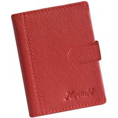 Mercucio elegantní kožená dokladovka se zapínáním červená – Zboží Živě