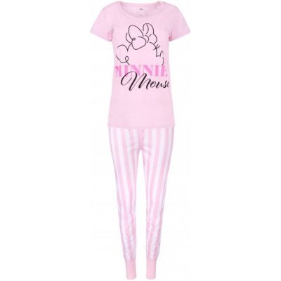 E plus M Minnie mouse dámské bavlněné pyžamo růžové – Zboží Mobilmania