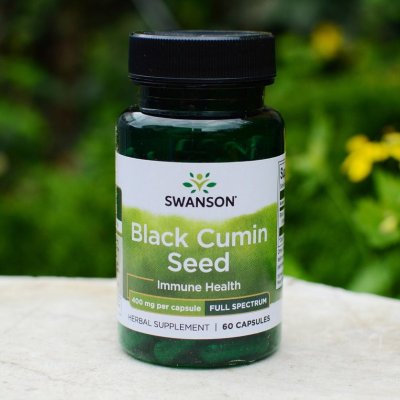 Swanson Černý Kmín Black Cumin 400 mg 60 kapslí