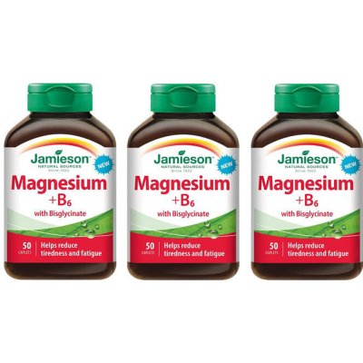 Jamieson Hořčík+vitamín B6 s bisglycinátem 3 x 50 tablet – Hledejceny.cz