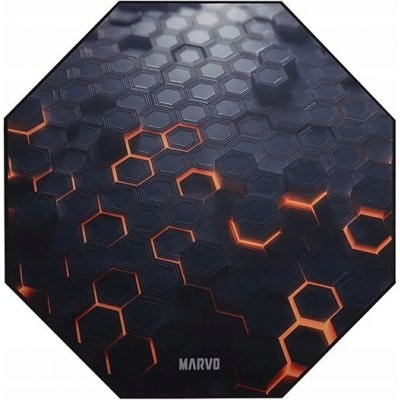 Pro hráče, podložka pod křeslo, Marvo, GM03, 1100 x 1100 černá, protiskluzová – Zboží Živě