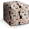 Sedací vak a pytel Sablio taburet Cube roztomilá zvířátka 40x40x40 cm