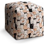 Sablio taburet Cube roztomilá zvířátka 40x40x40 cm – Zboží Mobilmania