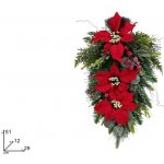 PROHOME - Dekorace 51cm vánoční růže – Hledejceny.cz
