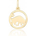 JVD Stříbrný pozlacený přívěsek znamení BÝK v kolečku SVLP1080X61GOBY – Sleviste.cz