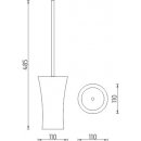 Nimco Atri Stojánkový WC kartáč 11 x 48,5 x 11 cm, zelená - AT 5094-70