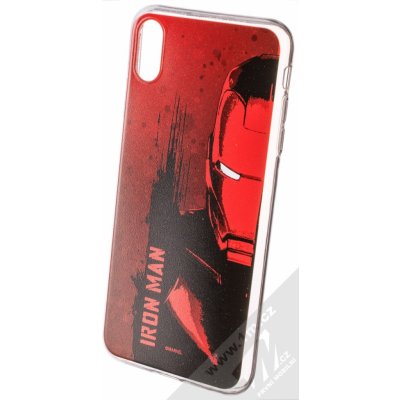 Pouzdro Marvel Iron Man 004 TPU ochranné silikonové s motivem Apple iPhone XS Max červené red – Zboží Mobilmania