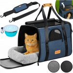 FurniGO Přenosná taška pro kočky 44 x 34 x 31 cm – Sleviste.cz