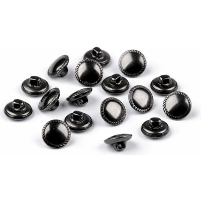 Kovový knoflík velikost 20" Varianta: 2 nikl černý, Balení: 50 ks – Sleviste.cz