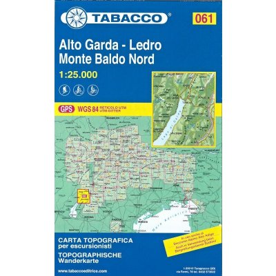 mapa Alto Garda-Ledro Monte Baldo Nord 1:25 t.