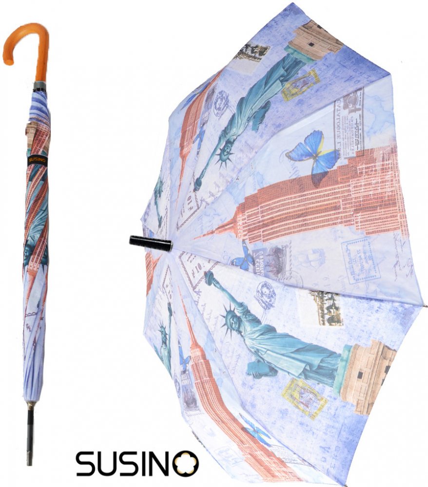 Susino DeLuxe New York poloautomatický deštník | Srovnanicen.cz