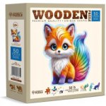 Dřevěné puzzle Roztomilá liška 50 dílků – Zboží Dáma
