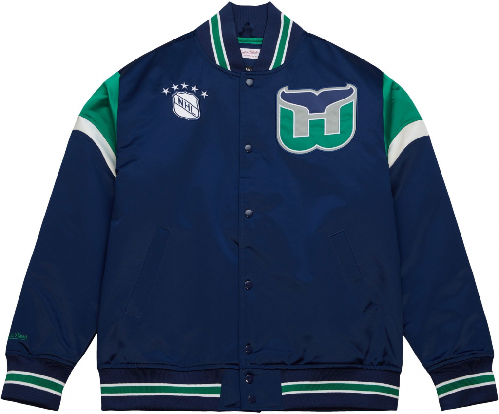 Mitchell & Ness Hartford Whalers NHL Heavyweight Satin Jacket