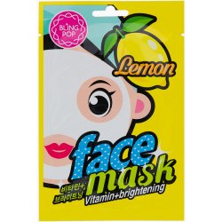 Bling Pop Lemon pleťová maska vitaminová & rozjasňující 20 ml