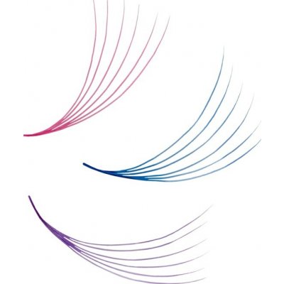 Luxury Lashes 6D Premium Řasy v hotovém vějířku, Color MIX barev Zakřivení umělých řas: CC, Délka umělých řas: 11 mm, Tloušťka řas: 007 – Zboží Mobilmania