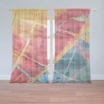 Záclony Barevné čáry: 2 ks - 150x250 cm - Sablio – Hledejceny.cz