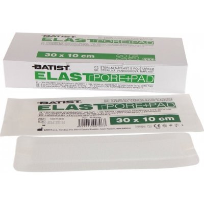 Elastpore+PAD sterilní náplast s polštářkem 10 x 30 cm