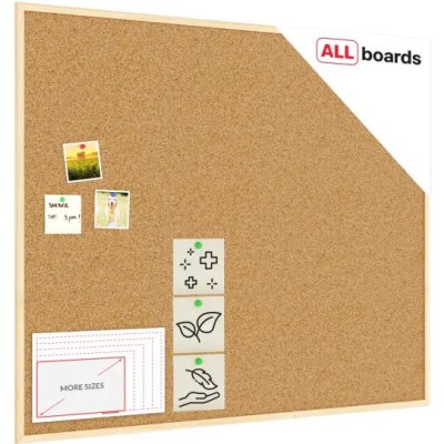Allboards TK1210D Korková nástěnka 120 x 100 NATURAL TK1210D – Zboží Živě