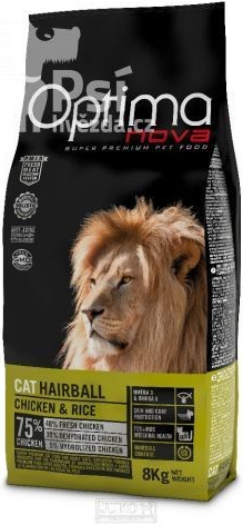 OPTIMA nova Cat HAIRBALL 8 kg