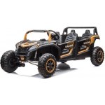 Mamido elektrické autíčko Buggy UTV čtyřmístné 24V nafukovací kola zlatá – Zboží Dáma
