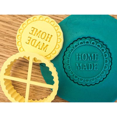 TVOŘÍTKO Home made - razítko special Tvar vykrajovátka: Kulaté Vlnky, Nástavec na razítko: Ano – Hledejceny.cz