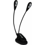 Veles-X Music Stand and Reading Clip on Double LED Lamp – Sleviste.cz